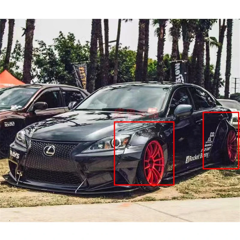 Wide Body Kit Rear And Front Fender Over Flares For Lexus Is Is250 Is300 2006 - 2012 FRP / Carbon Fiber Materials Body Parts