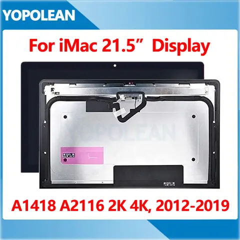 Original A1418 A2116 LCD Screen Display For iMac 21.5" A1418 LCD Screen 2012 2013 2014 2015 2017 2019 Years