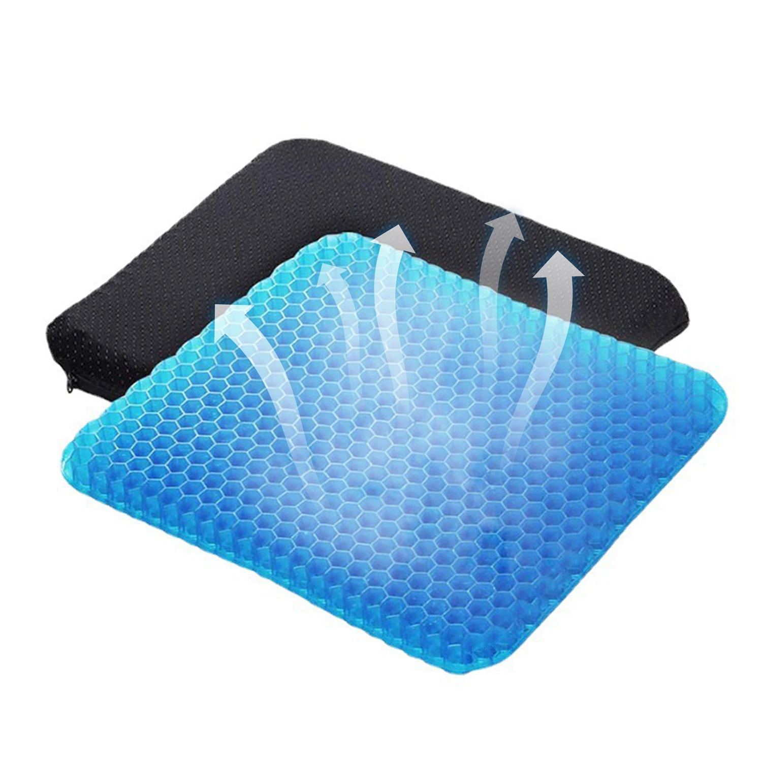 Summer Honeycomb Gel Breathable Cool Cushion Relieve Sweltering Buttocks Lumbar Pain Ergonomic Design for Home Office Chair Car