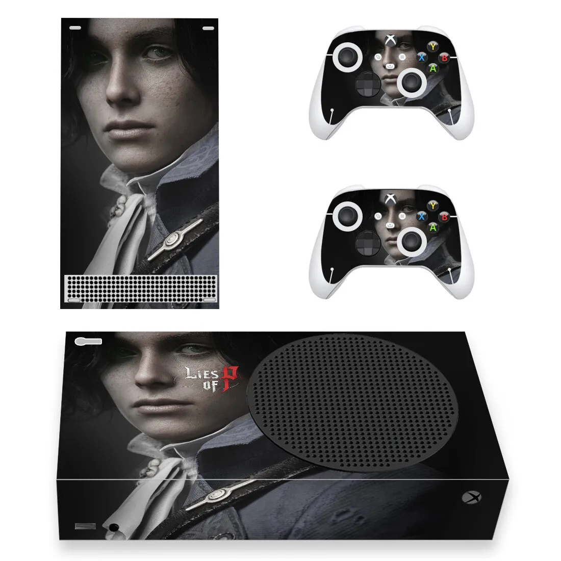 ملصق جلد من الفينيل P ، غطاء لاصق لامع لوحدة التحكم Xbox Series S و2 وحدات تحكم ، جلود XSS