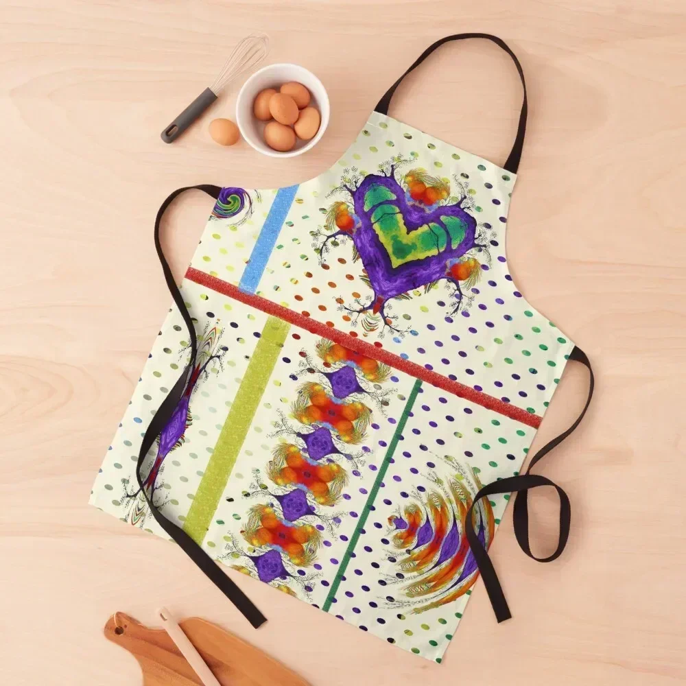 

Rainbow Lovebird #69 by Cecile Grace Charles Apron kitchen girl Costume Waiter with personal logo Kitchen on the wall Apron