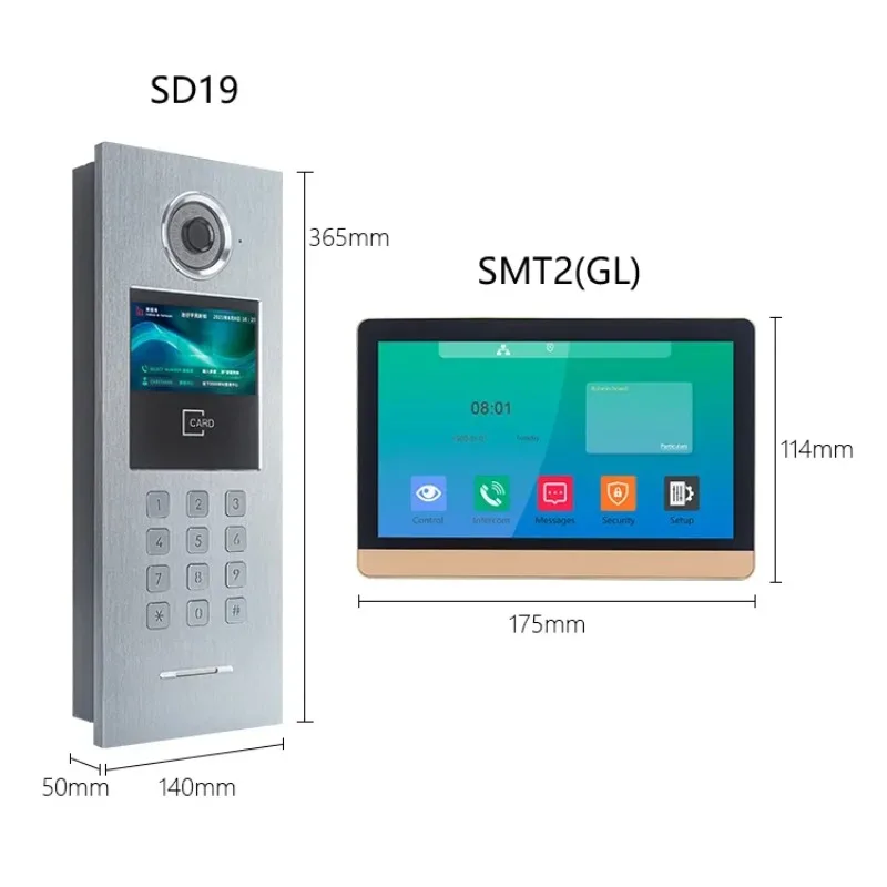 

Новое заводское производство в системе контроля доступа для дома 2025 1080P для нескольких квартир 7-дюймовый экран безопасности Smart IP TCP Video Do