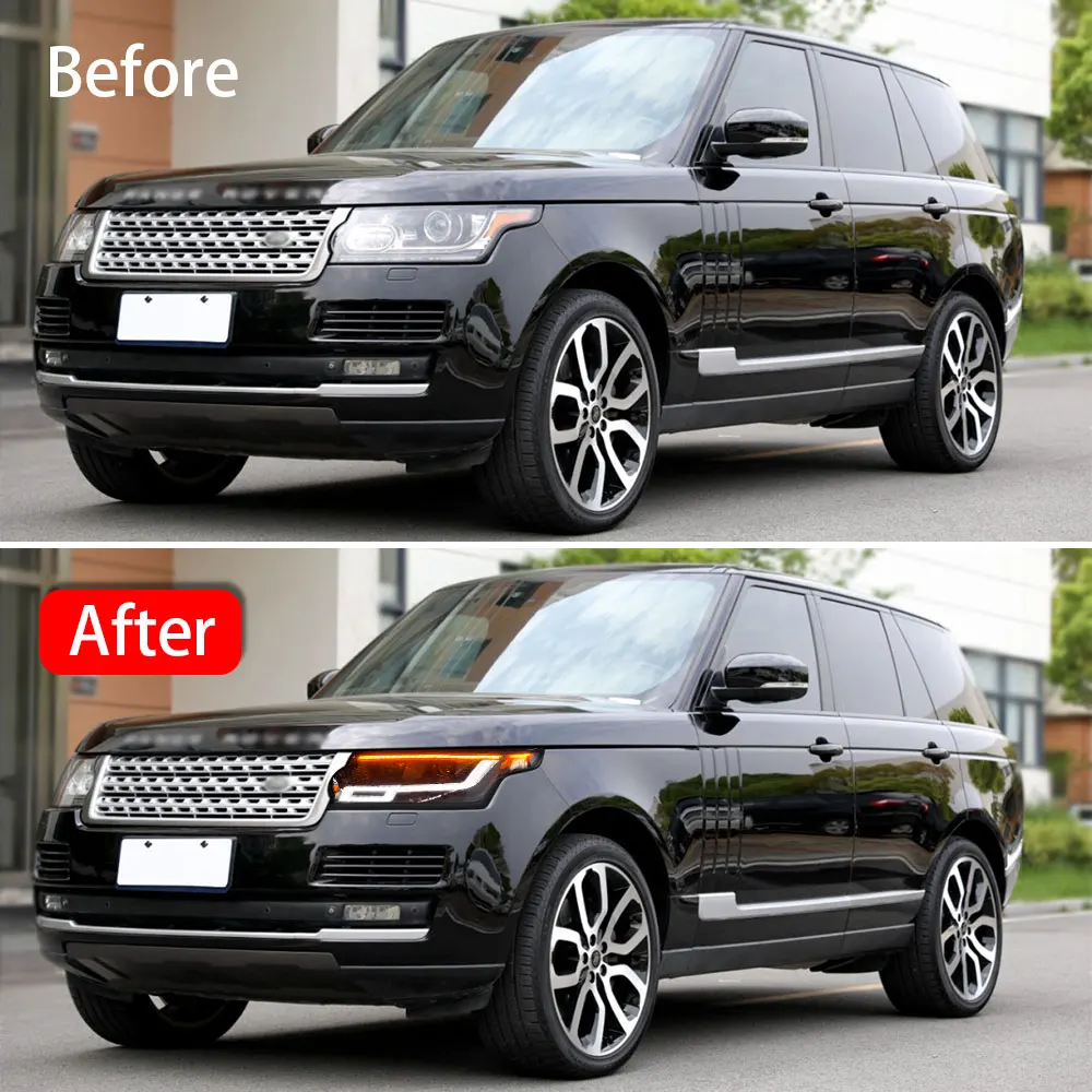 Car Head Lights for Range Rover 2013-2017 Vogue LED Headlight Upgrade 2023 LHD RHD Accessories Auto Assembly Newest Style DRL