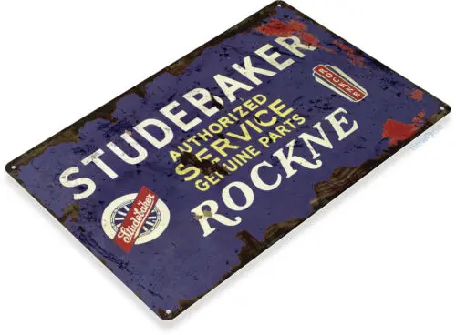 Studebaker Authorized Dealer Service Parts Shop Retro Wall Decor Metal Tin Sign