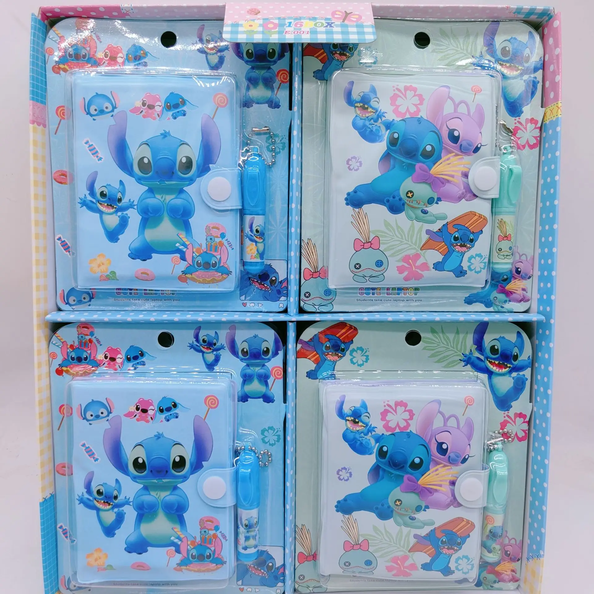 Imagem -05 - Disney Stitch Papelaria Grupo Notebook com Caneta Lilo & Stitch Conjunto Completo Escritório Estudante Papelaria Notepad Portátil Mini Atacado