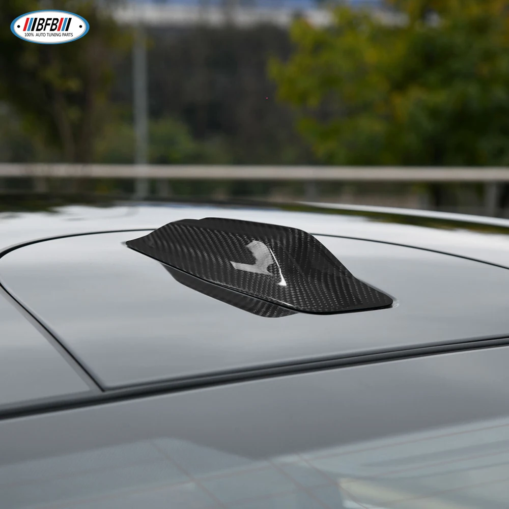 

Real Dry Carbon Fiber Roof Antenna Decorative Cover Shark Fin For BMW 5 Series G60 G68 2023up