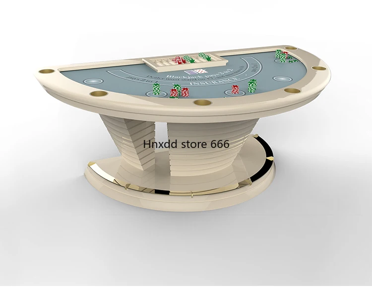 High-end semi-round chess and card room chips table entertainment furniture