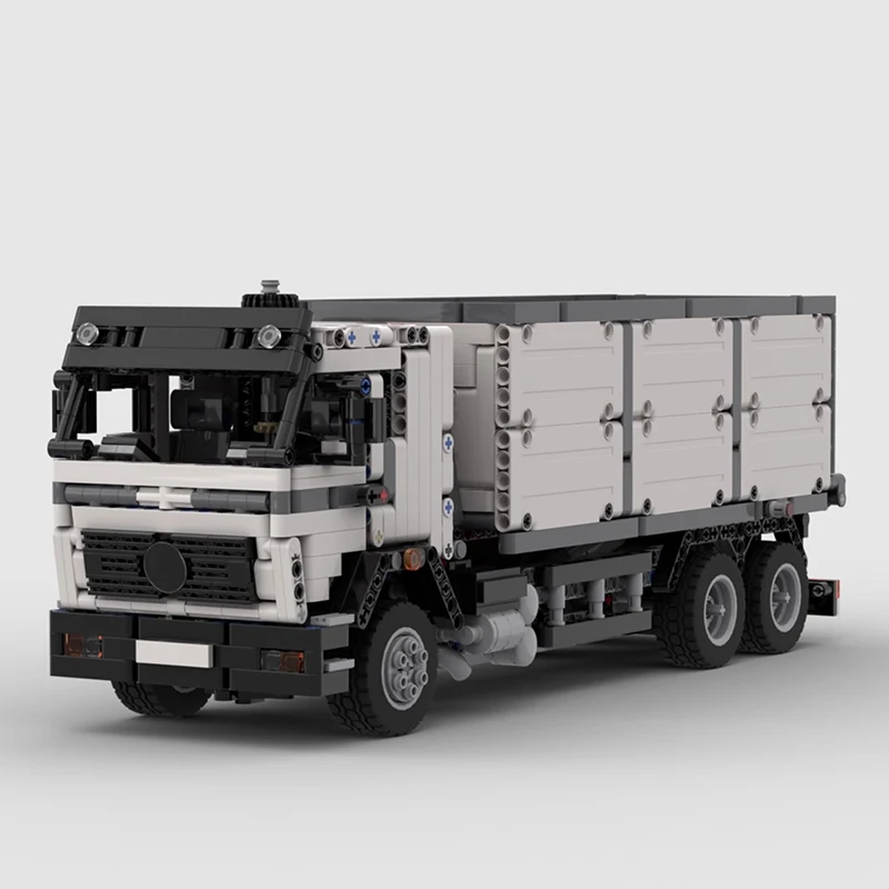 Bricklink MOC Camion Tecnico Mercedesed Benzed NG 1632 Hookloader Città Veicoli Da Trasporto Set Building Blocks Giocattoli Regalo Per Adulti