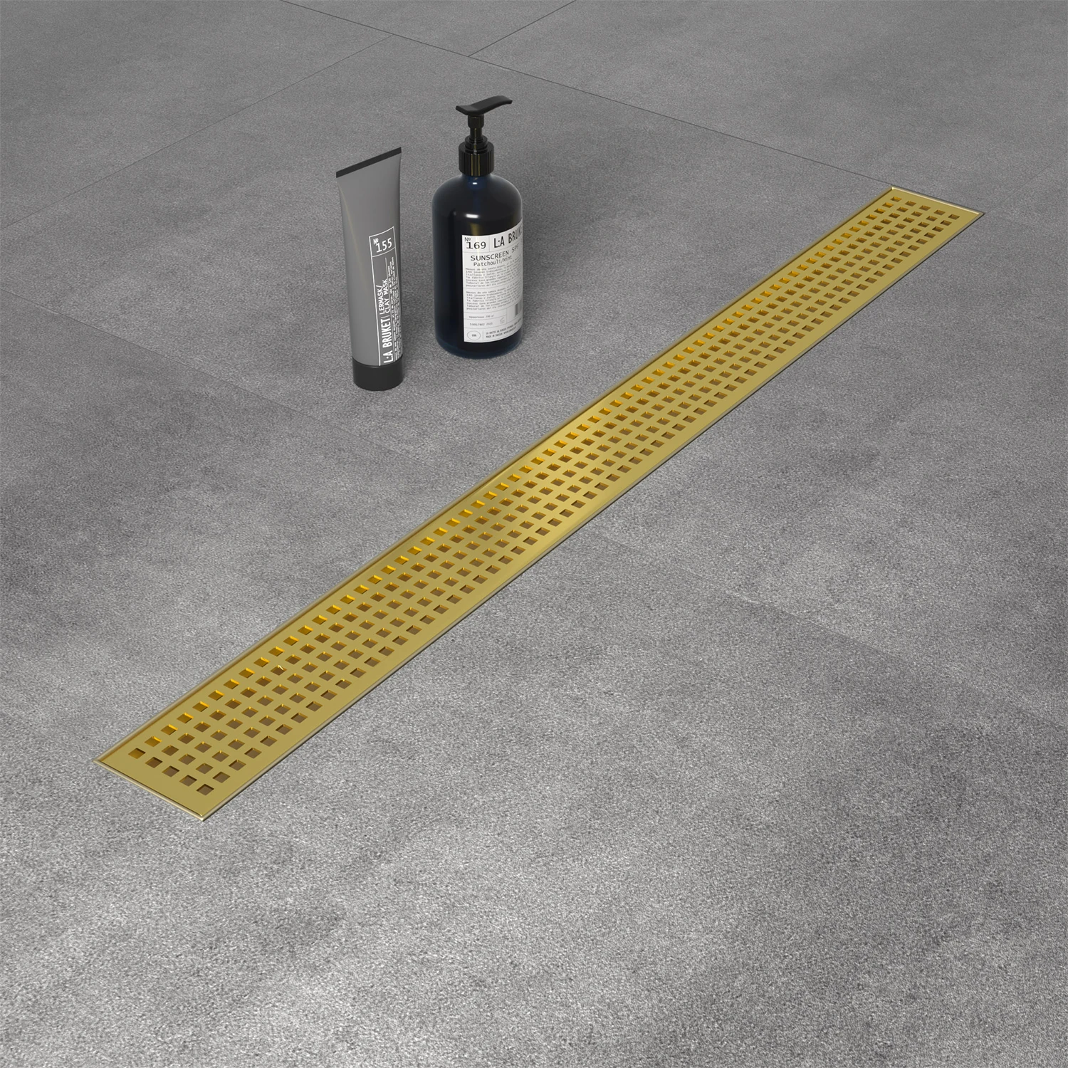24 Inch Modern Design Golden 304 Stainless Steel Shower Drain with CUPC Certificate Ships From US Warehouse