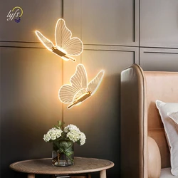 Lustre LED Pendant Light Fixture Butterfly Hanging Lamps For Ceiling Kitchen Bedside Living Room Decor Nordic Pendant Lamp