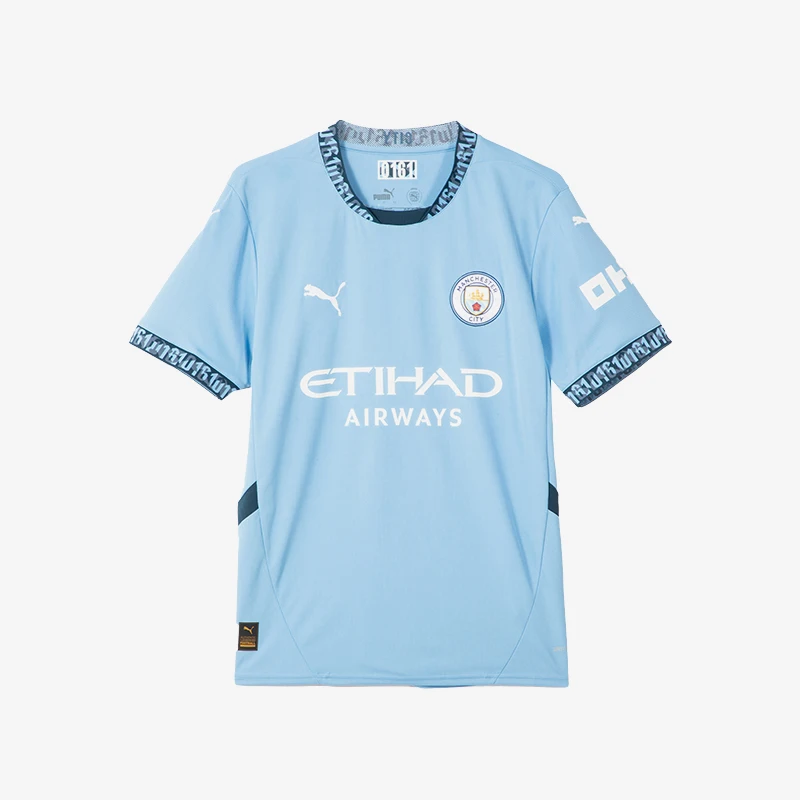 Puma genuine Manchester City home fan edition men's moisture absorbing football short sleeved T-shirt 775075-01