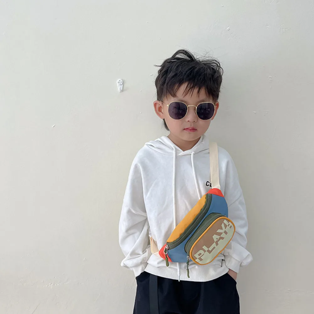 Boys Kids Nylon Waist Shoulder Bag Fanny Pack Fashion Children's Chest Bag Messenger Bags Girls Baby Coin Purse Handbags