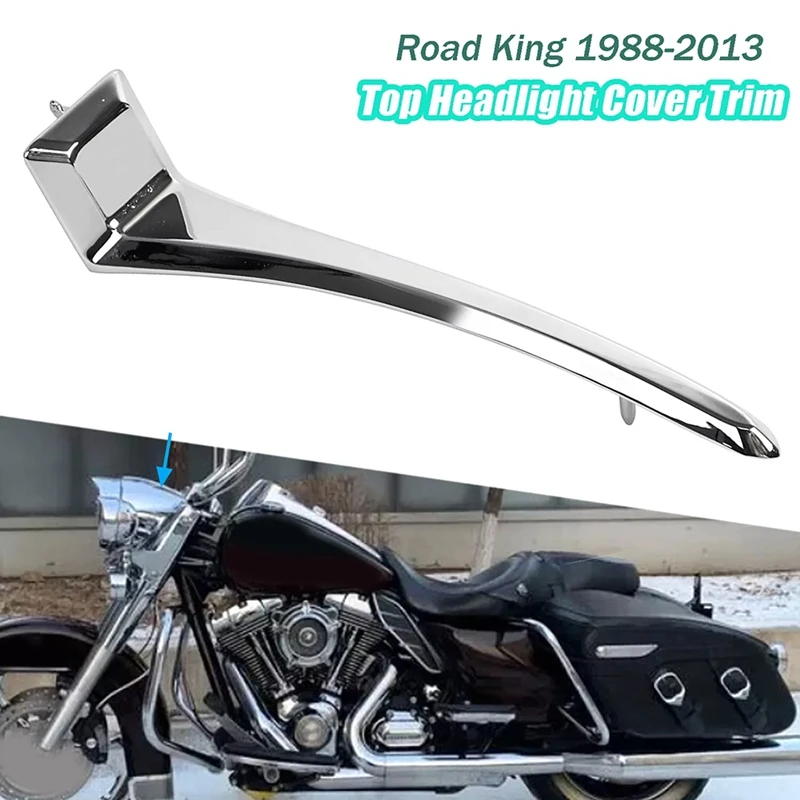 Motorcycle Nacelle Spear Top Headlight Cover Trim Fit for Harley Road King FLHR