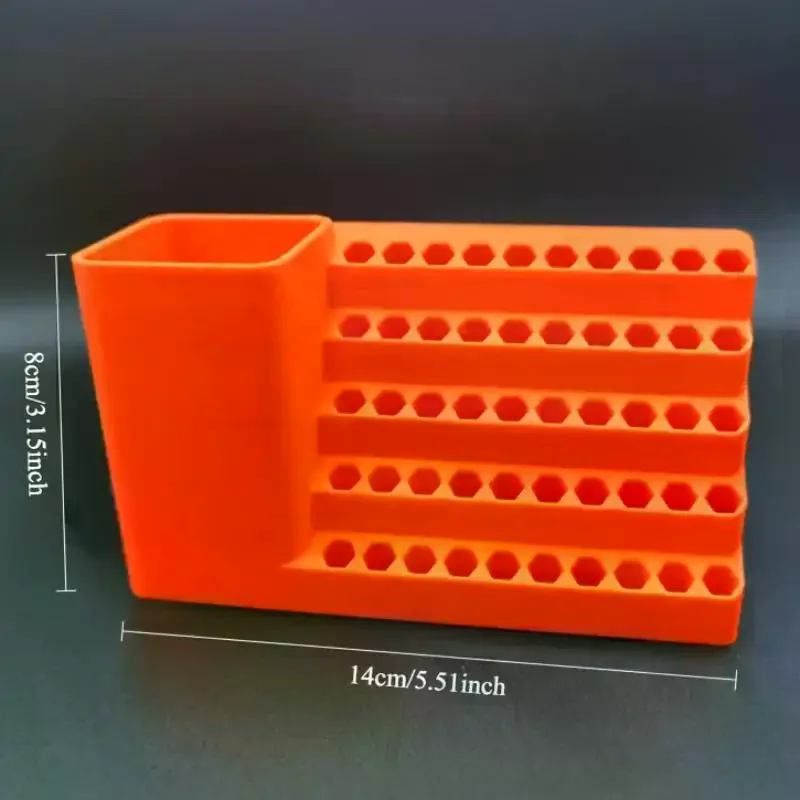 1Pcs Screwdriver Head Storage Toolbox Hole Board Screwdriver Stand Hex Shank Organiser Drill Holder 50 Holes Bit Organiser
