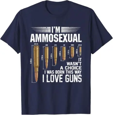 Ich bin ein Ammosexueller, Waffenliebhaber, Enthusiast, Zweite Verfassungszusatz, lustiges T-Shirt, Y2k, humorvoll, sarkastisch, Witz, Spruch, T-Shirt, Streetwear-Kleidung – Detail 15