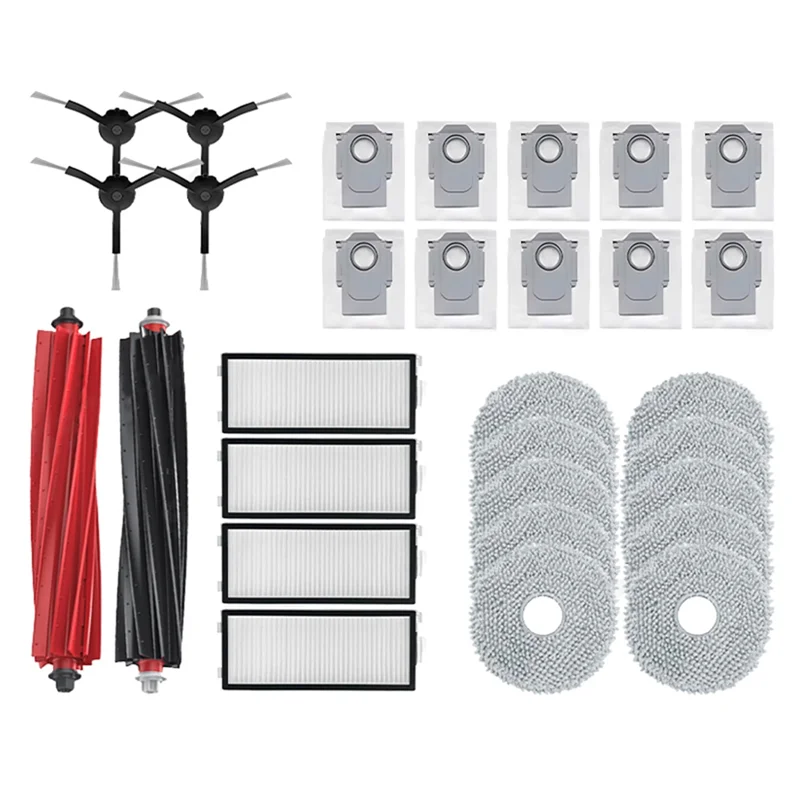 A01V-para Roborock Qrevo Master accesorios de aspiradora Cepillo Lateral principal filtro HEPA almohadillas de fregona piezas de repuesto de bolsa de polvo