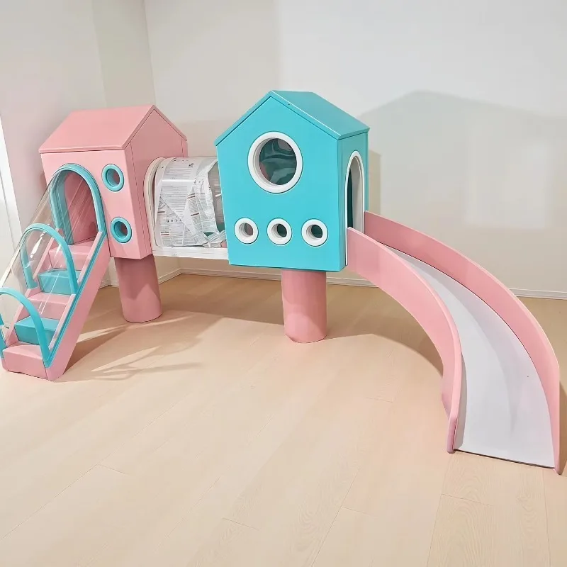 

Cute OEM Pastel Soft Indoor Playground Equipment Kid Castle Slide for Event Party Preschool & Mall Play Soft Play Cafe Equipment