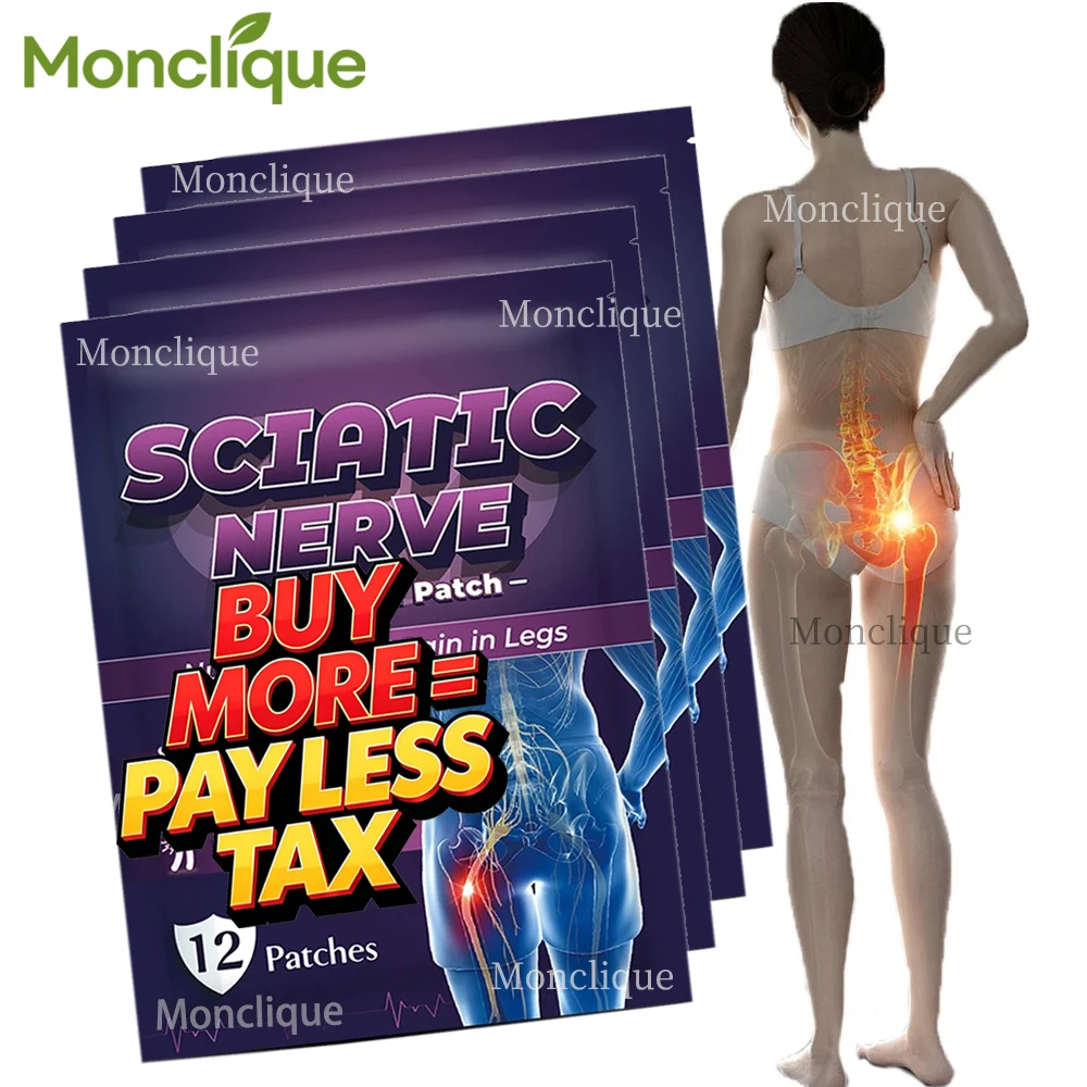 60-12 PCS Wholesale Sciatic Lumbar Spine Patch Long-lasting Warm Waist Body Soothing Pads for Athlete Office Workers Bulk Orders