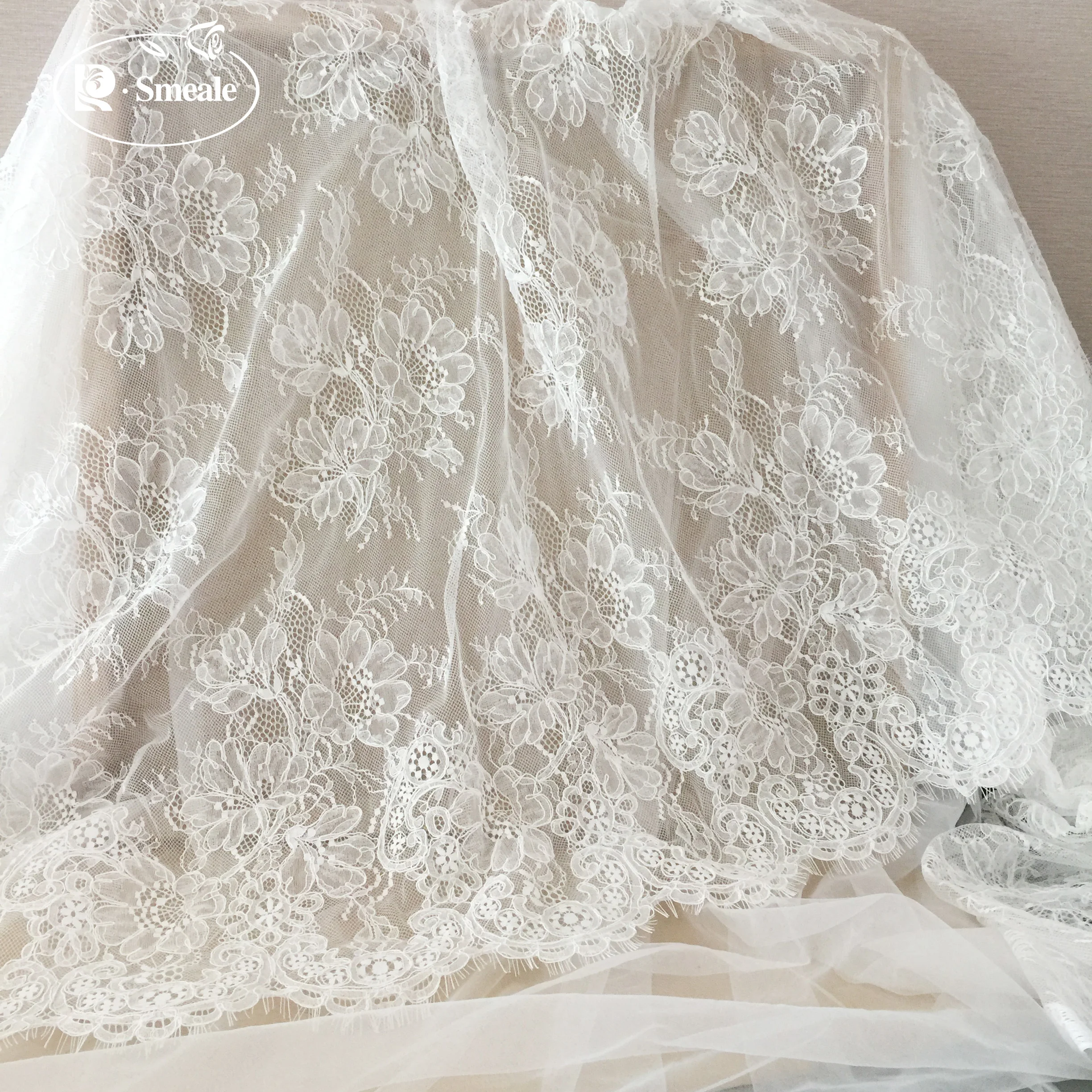 

3x1.5Meters .French Lace Fabric Cord Eyelash Lace Fabric. Sewing DIY Material.evening Party Fabrics. Lace Fabrics Wedding