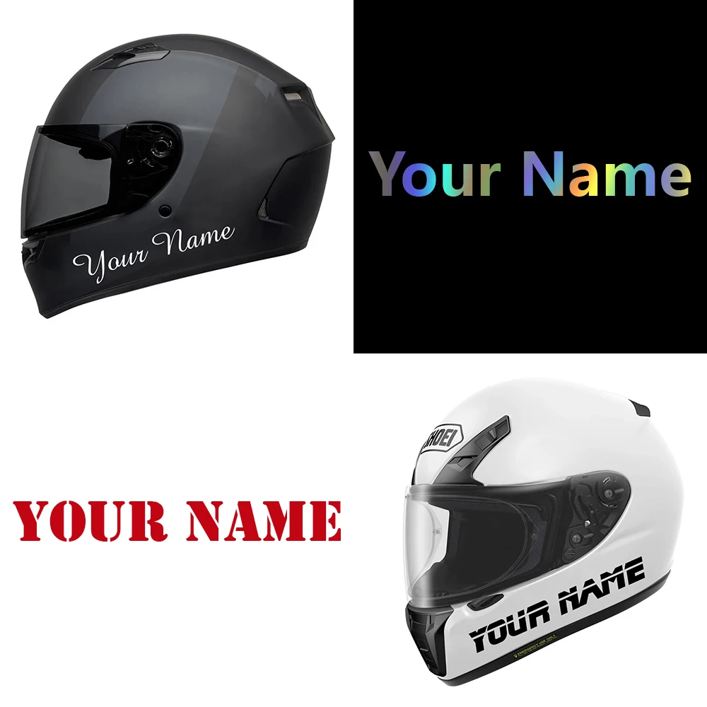 New Custom Removable Decal For Motor Helmet Decor Bike Frame 2.5cm Height Personalized Name Decals Vinyl Car Sticker