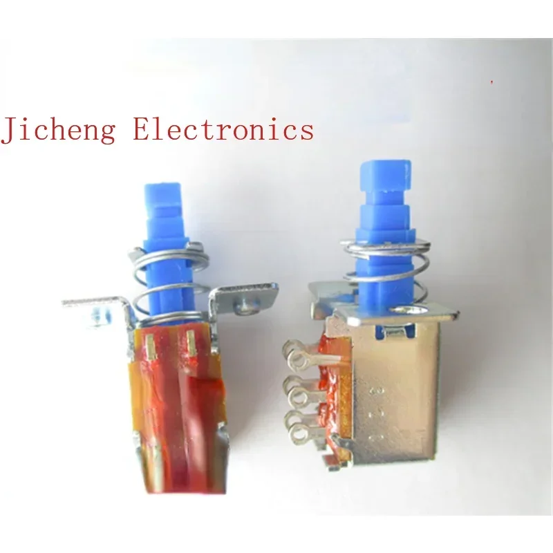 10PCS Self-locking Switch SPPJ225800 Horizontal Push-pull Keys 2 Rows Of 6 Feet With Ear Perforated Terminal Pins