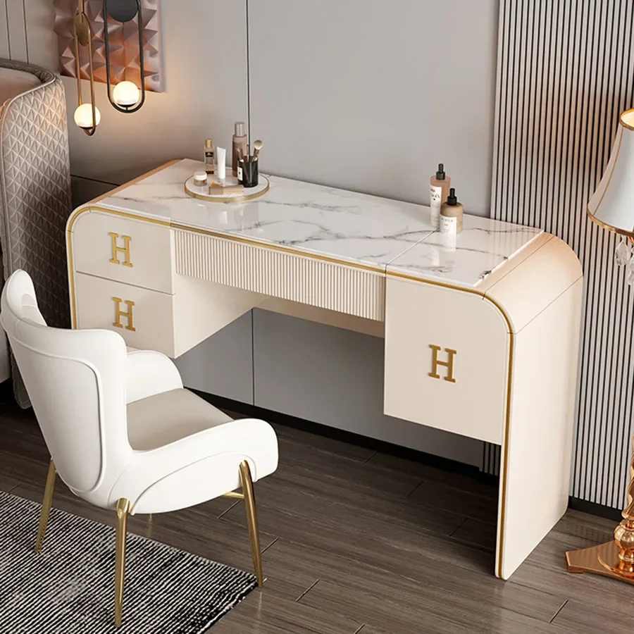 Luxury Design Vanity Table Chest Tall Modern Multifunction Professional Marble Beauty Studio Dressers Big Tocador Home Furniture