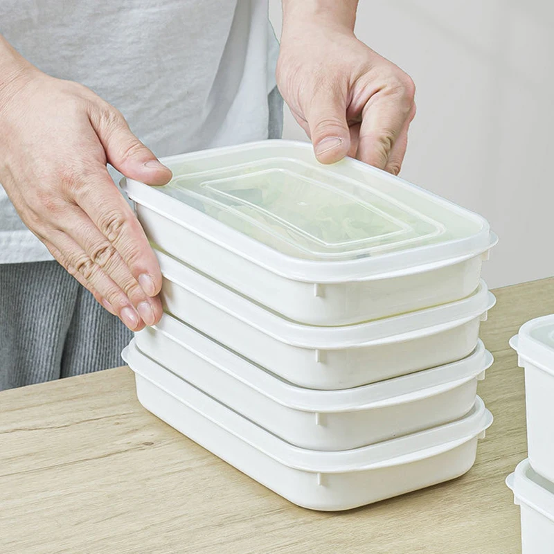 Food Grade Refrigerator Storage Fruit Vegetable Preservation Prepare The Dishes Divided Box Japanese Frozen Meat Packaging Box