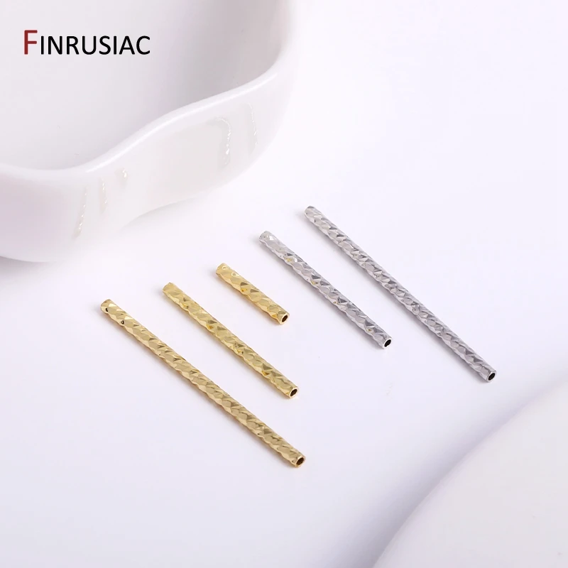 30 Teile/los 18k Gold Überzogene Twist Lange Röhre Perlen 3 Größen Armband Verbindungs Perlen Für Schmuck Machen DIY schmuck Machen Liefert