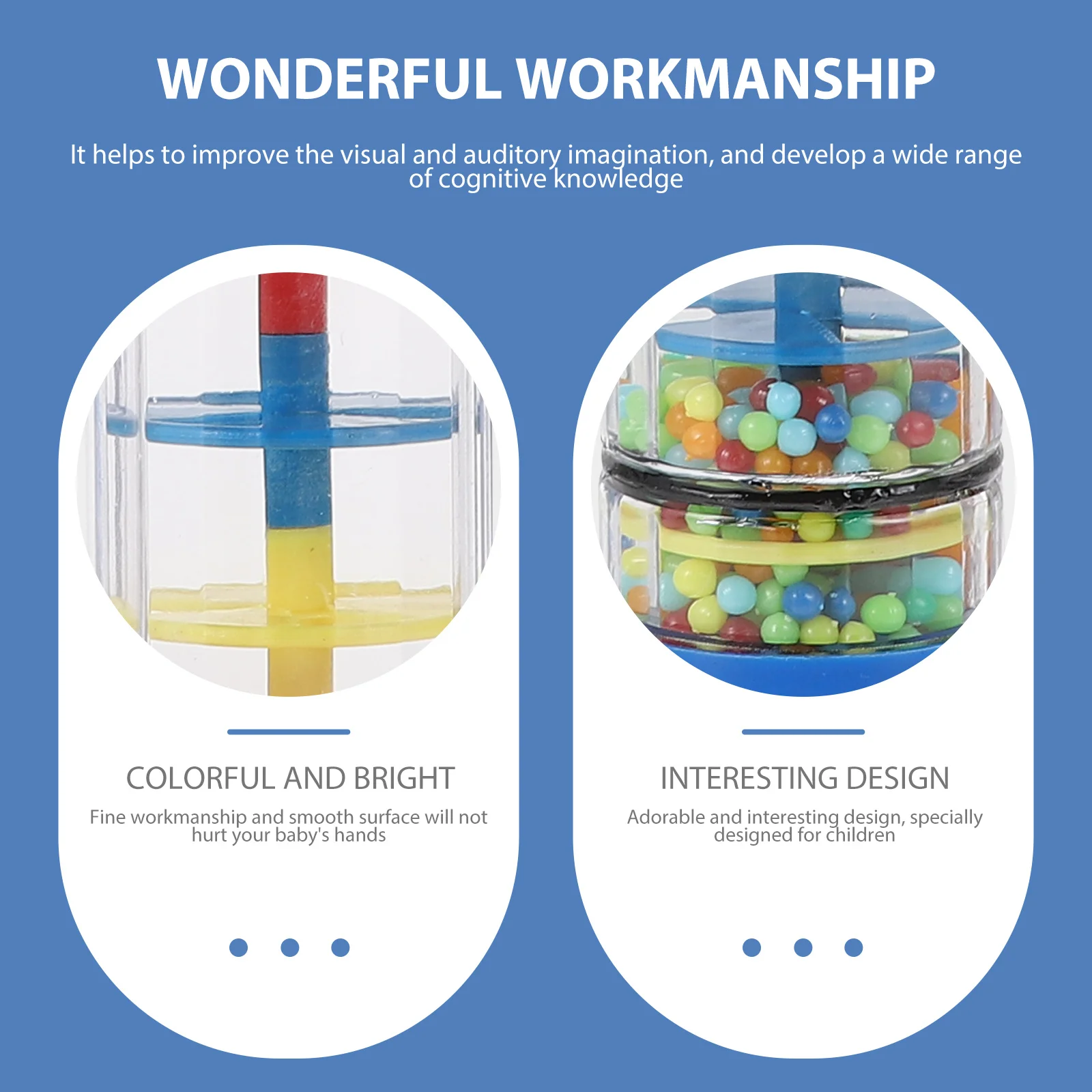 1Pcs Rain Sound Tube Colorful Shake Rattle Baby Sensory Musical Instrument for Early Learning Development Cognitive Play