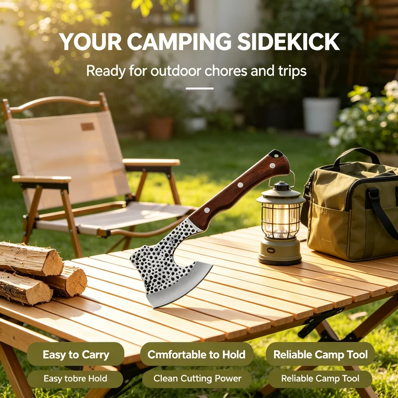 Outdoor forging, hammering, ice soul, internet celebrity, axe, multi use knife, camping, chopping firewood, paving the way, self