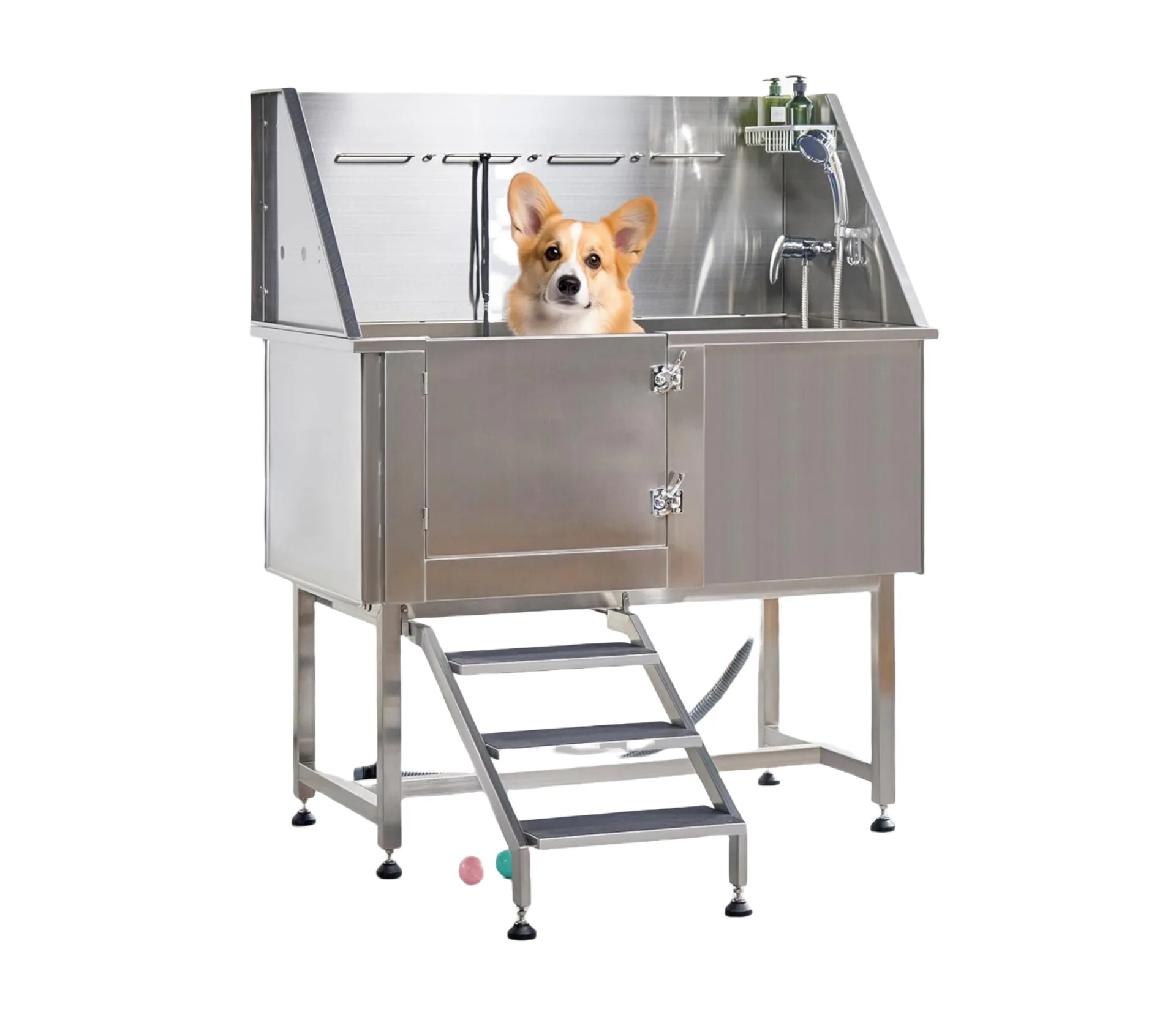 حمام الحيوانات الأليفة من الفولاذ المقاوم للصدأ غير قابل للانزلاق، حمام الحيوانات الأليفة، حمام الكلاب العالمي #6