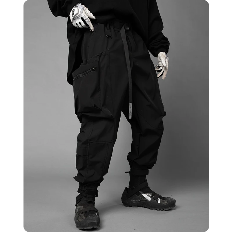 

Unisex Ribbons Large Multi Pockets Cargo Pants Harajuku Trouser Streetwear Techwear Pants Joggers Cyberpunk Men's clothes Hiphop