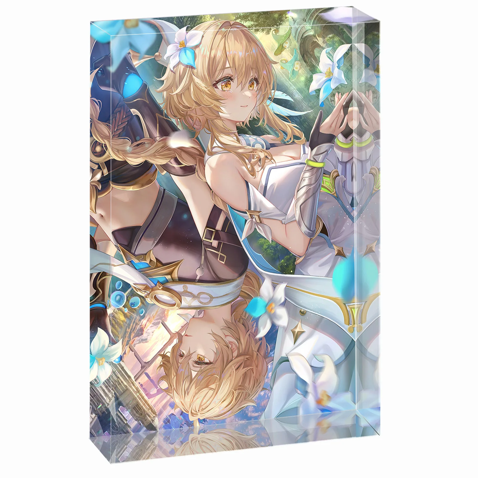 

Люмин и Итэр Genshin Impact Акриловый Блок, Близнецы-Путешественники Арт Стенд, Кастомный Коллекционный Декор Стола, Аниме Вайфу и Хасубандо Подарок, Фан-Арт Отражение Бездны и Света Мерч, Альтернатива Фигурке