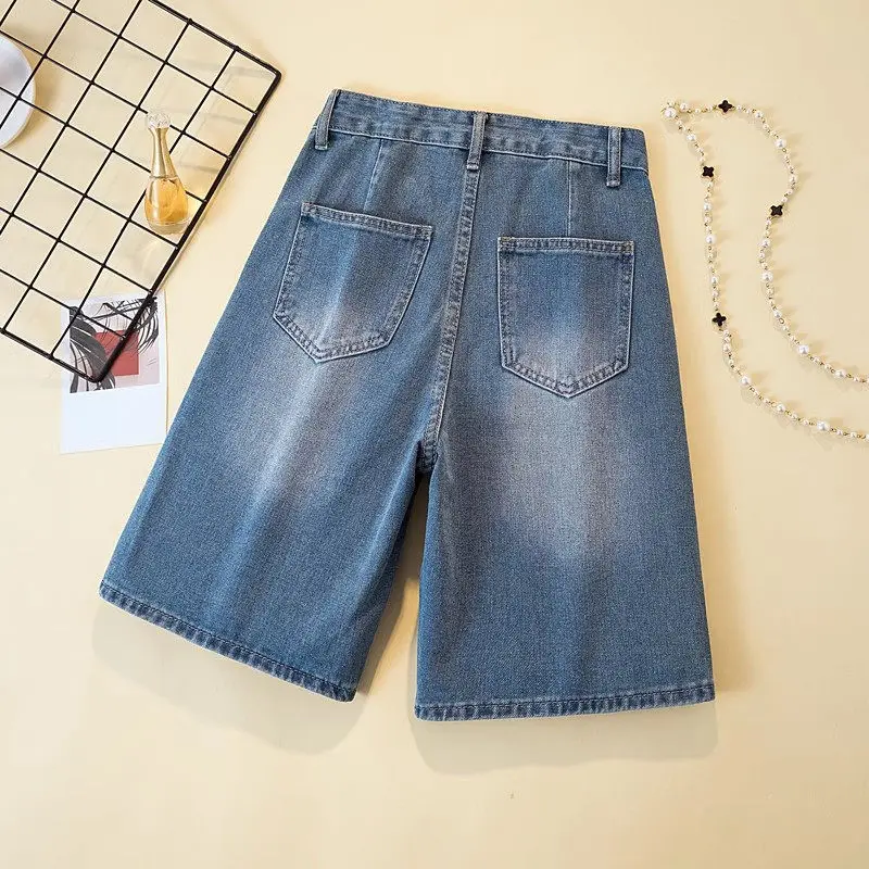 Pantaloni capri dimagranti a vita alta da donna primavera estate 2025 e pantaloncini di jeans - Jeans elasticizzati sottili e leggeri G269 Pantaloni casual