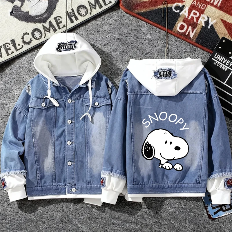 جديد سنوبيس الكبار الدنيم سترة صبي فتاة الإبداعية الكرتون أنماط البلوز الرجال النساء العصرية كول في الهواء الطلق معطف القمم أنيمي الهدايا