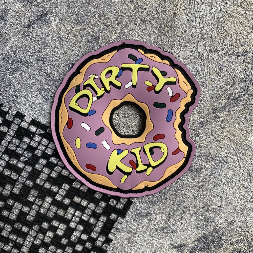 Hard To Find/RARE Dirty Kid Donut PVC Tactical Patch Hook & Loop NOT SUPEEF WRMFZY FOG GWA Military Backpack Accessories Sticker