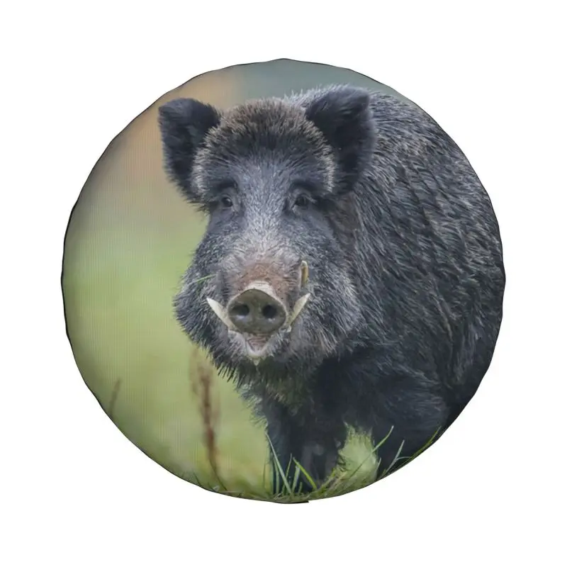 Custom Wild Boar Feral Pig Spare Wheel Tire Cover for Honda CRV Jeep RV SUV Camper Vehicle Accessories 14\