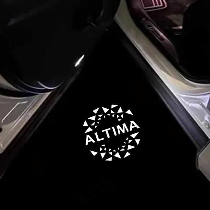 2 uds luz de bienvenida para puerta de coche lámparas de proyector Led HD para Nissan Altima Coupe Sedan 2005 2008 2013 2015 2018 2019 2020 Accesorios