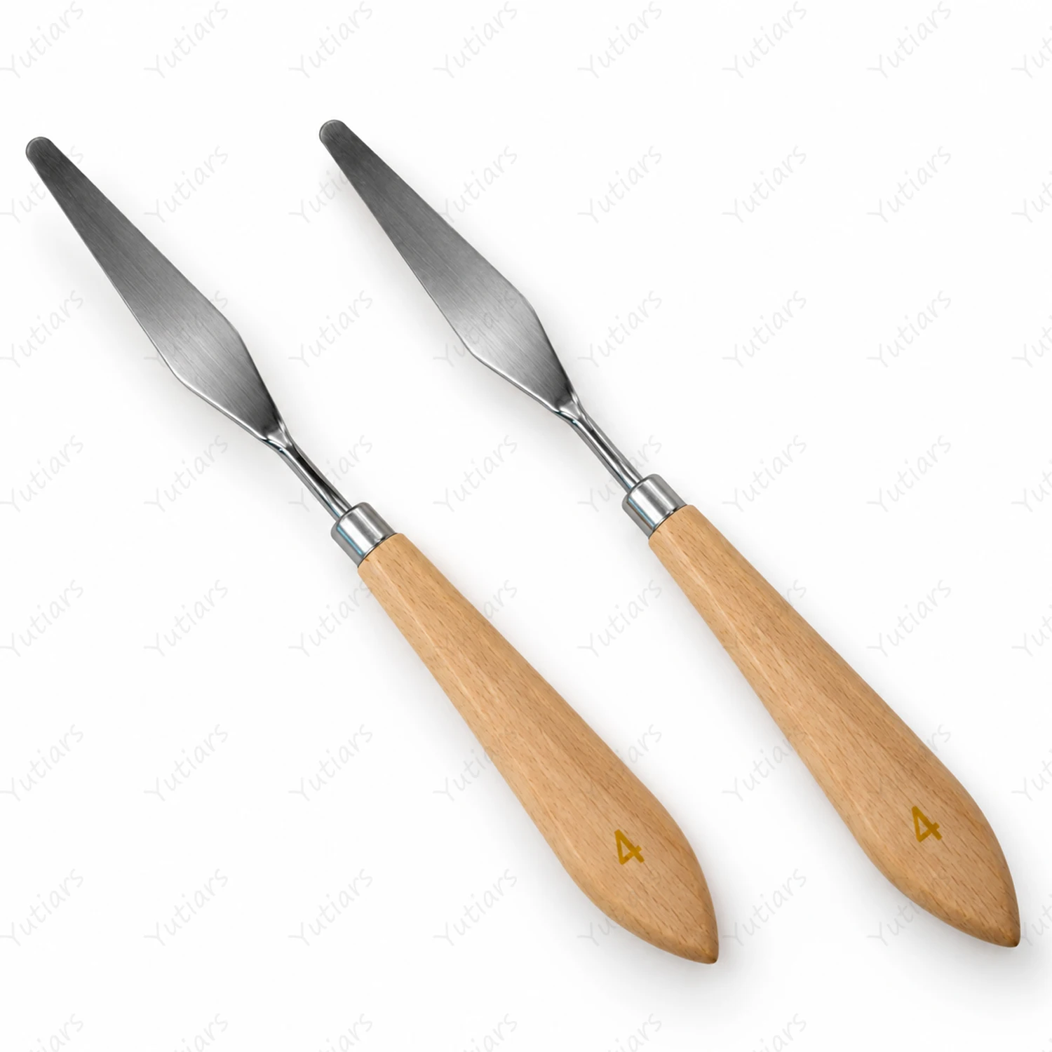 1/2pcs Artist Palette Knife Stainless Steel Painting Spatula Wood Handle for Oil Acrylic Color Mixing Texture Art Supplies