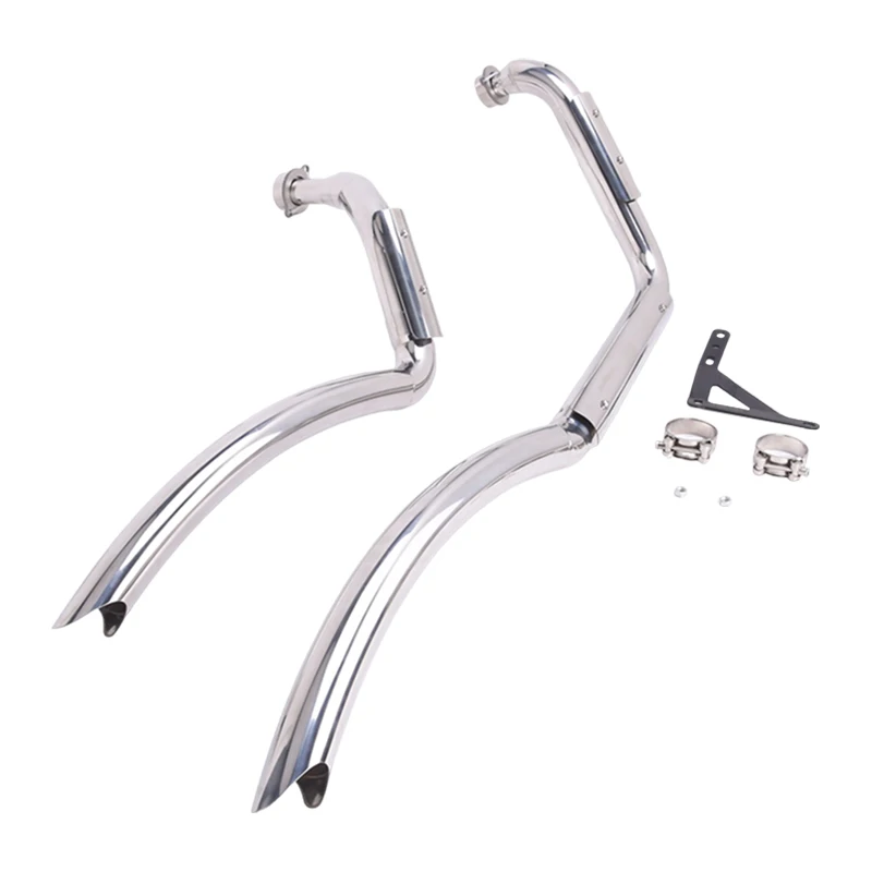 VT1300CX Fury ABS 2010-2025 Interstate VT1300CT 2010-2015 For Honda Slip On Full System Header Link Pipe Exhaust Muffler Tip