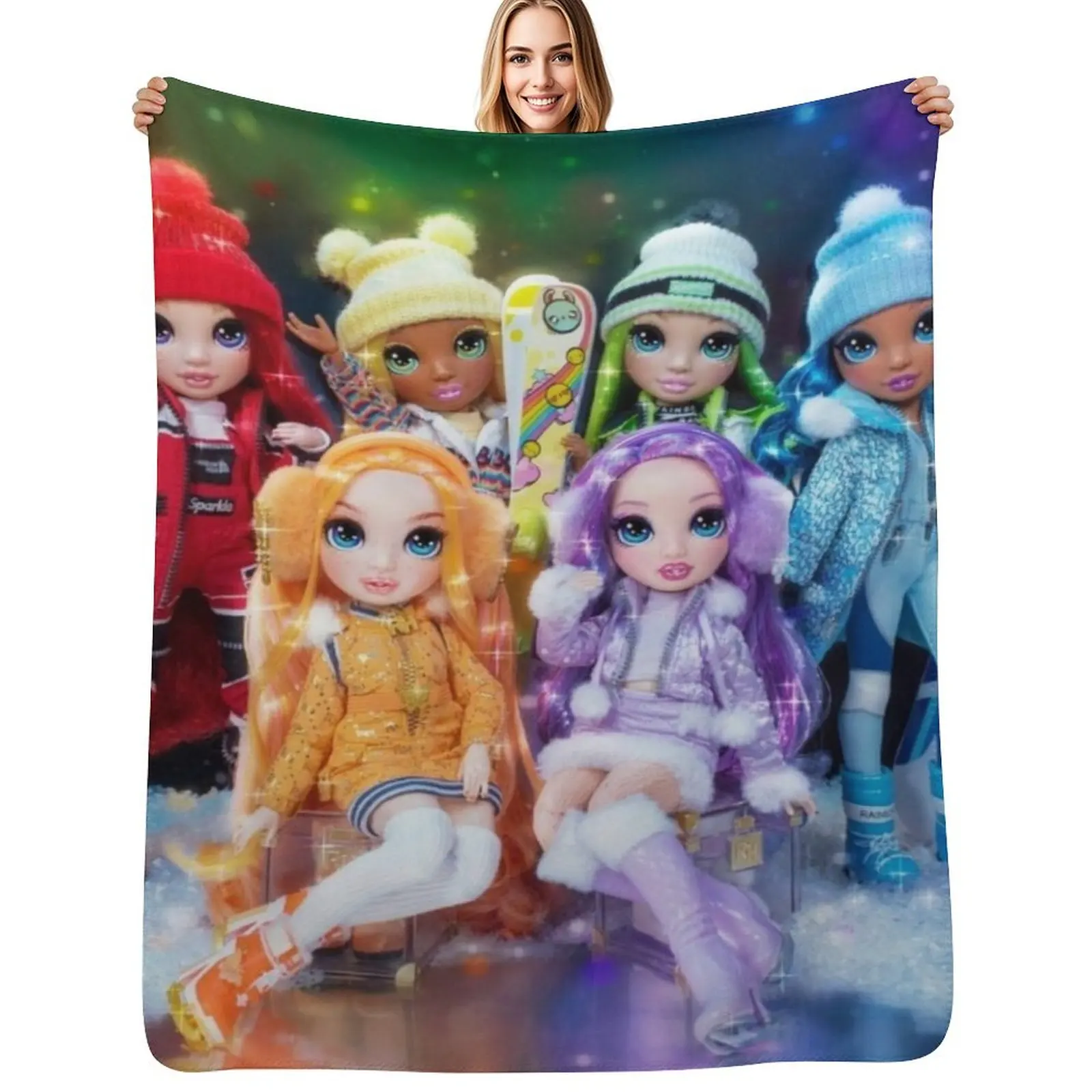 

Rainbow High Winter Break Throw Blanket Soft Big Extra Large Throw For Baby Blankets