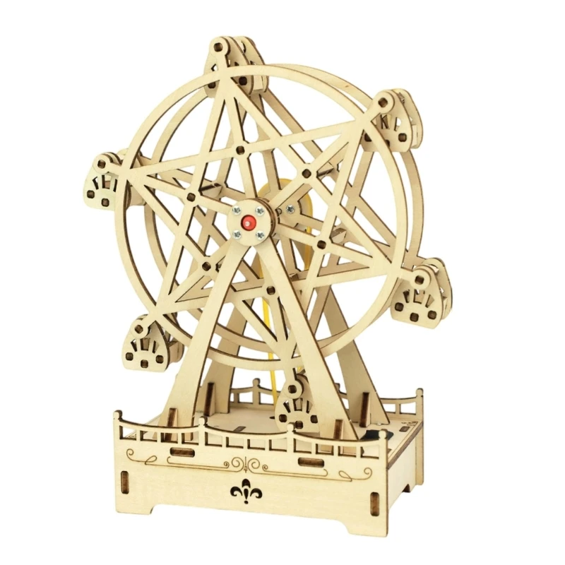 DIY Ferris Wheel Science Project Wooden Building Toy for Kids, Hands-On Educational Assembly Model for Home Learning and