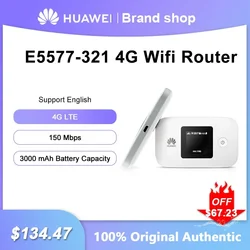 HUAWEI E5577-321 4G Wifi Routeur Permanence Cat 4 150Mbps Modem Carte Sim Mobile Sans Fil Hotspot Répéteur Batterie 3000mAh