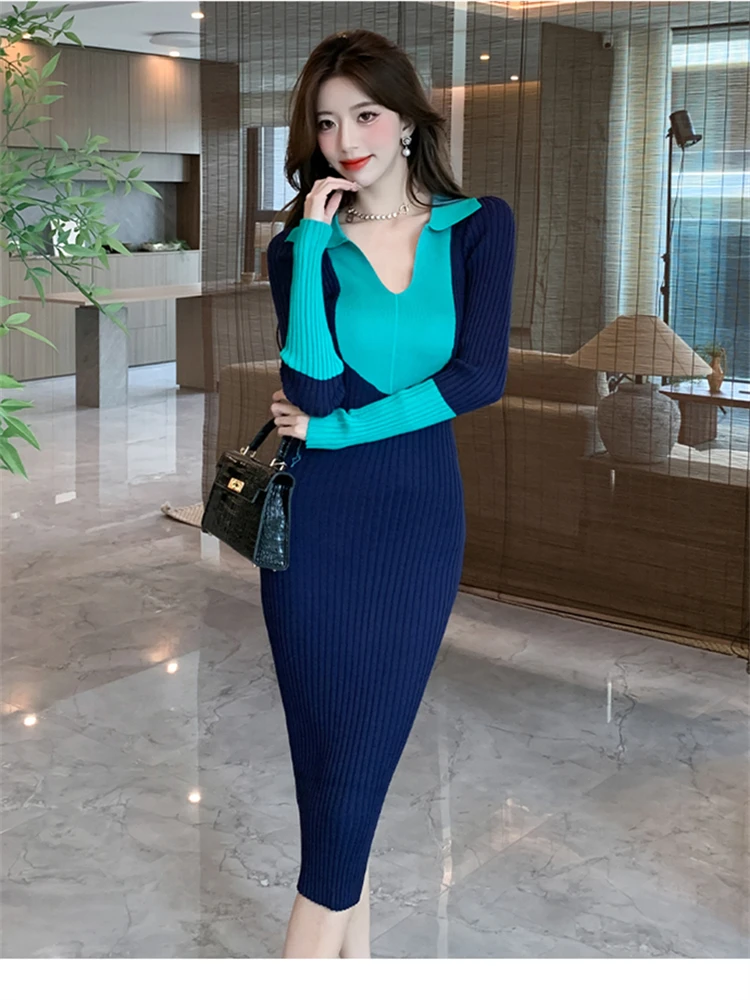 

Spring Women Dress Bodycon Mini Evening Female Vintage Party Knitted Women Dresses Girl Casual Vestido Prom Sexy Skinny Fall Y2K