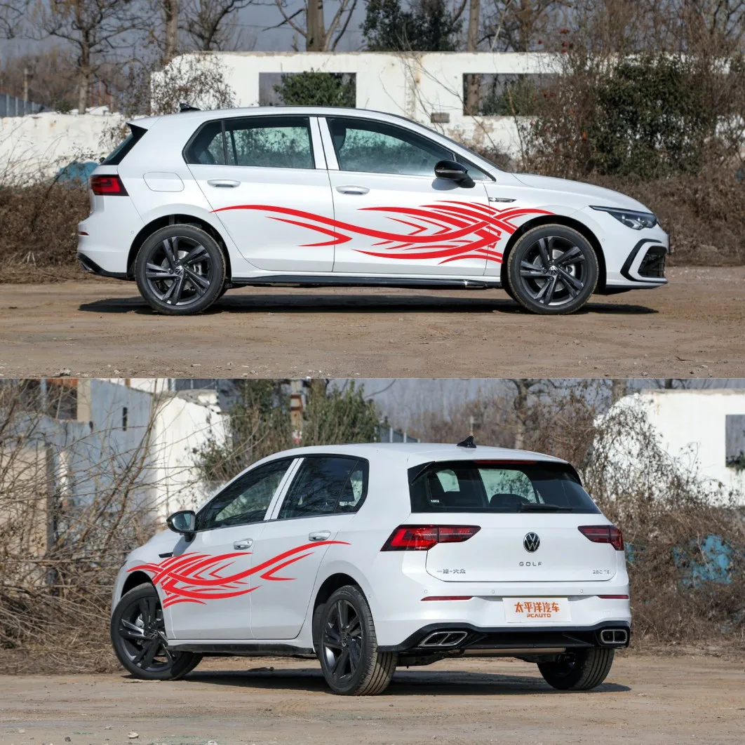 

Новинка, виниловые наклейки на все автомобили с эффектом пламени, 2,4 м, 2 шт.