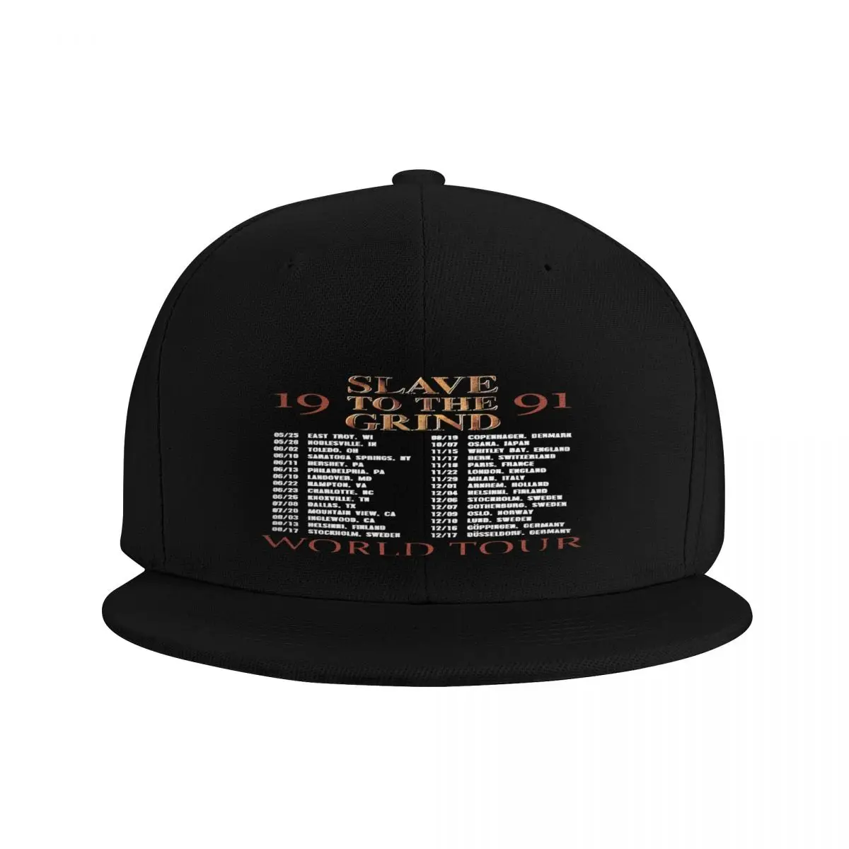 Skid Row Slave To The Grind Tour 1991 1 Cap Men Men's Caps Custom Logo Caps For Men Summer 2024 Man Hat Baseball Cap