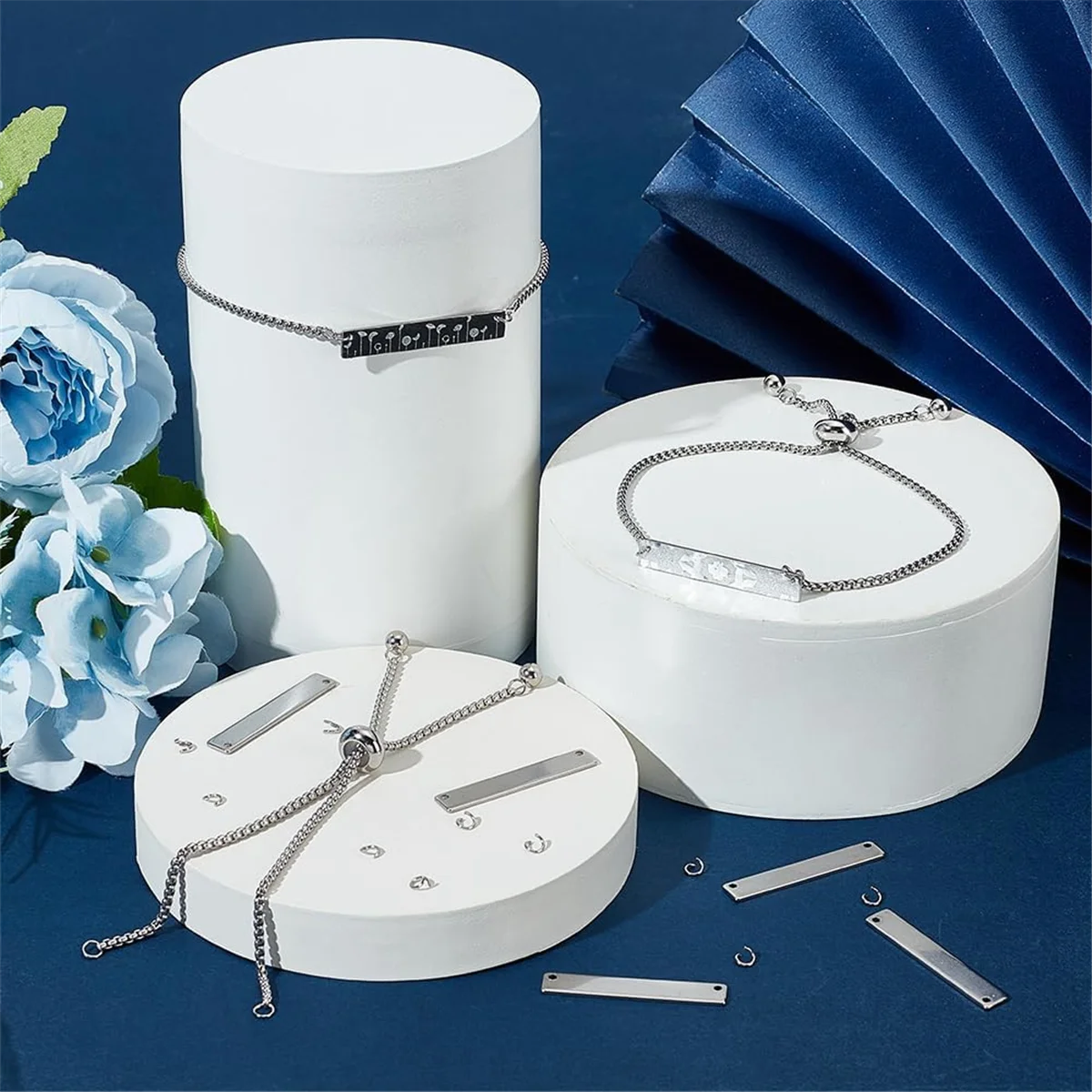 

New-Design Engraving Bracelets Blanks Stainless Steel Adjustable Bracelet Kit,A