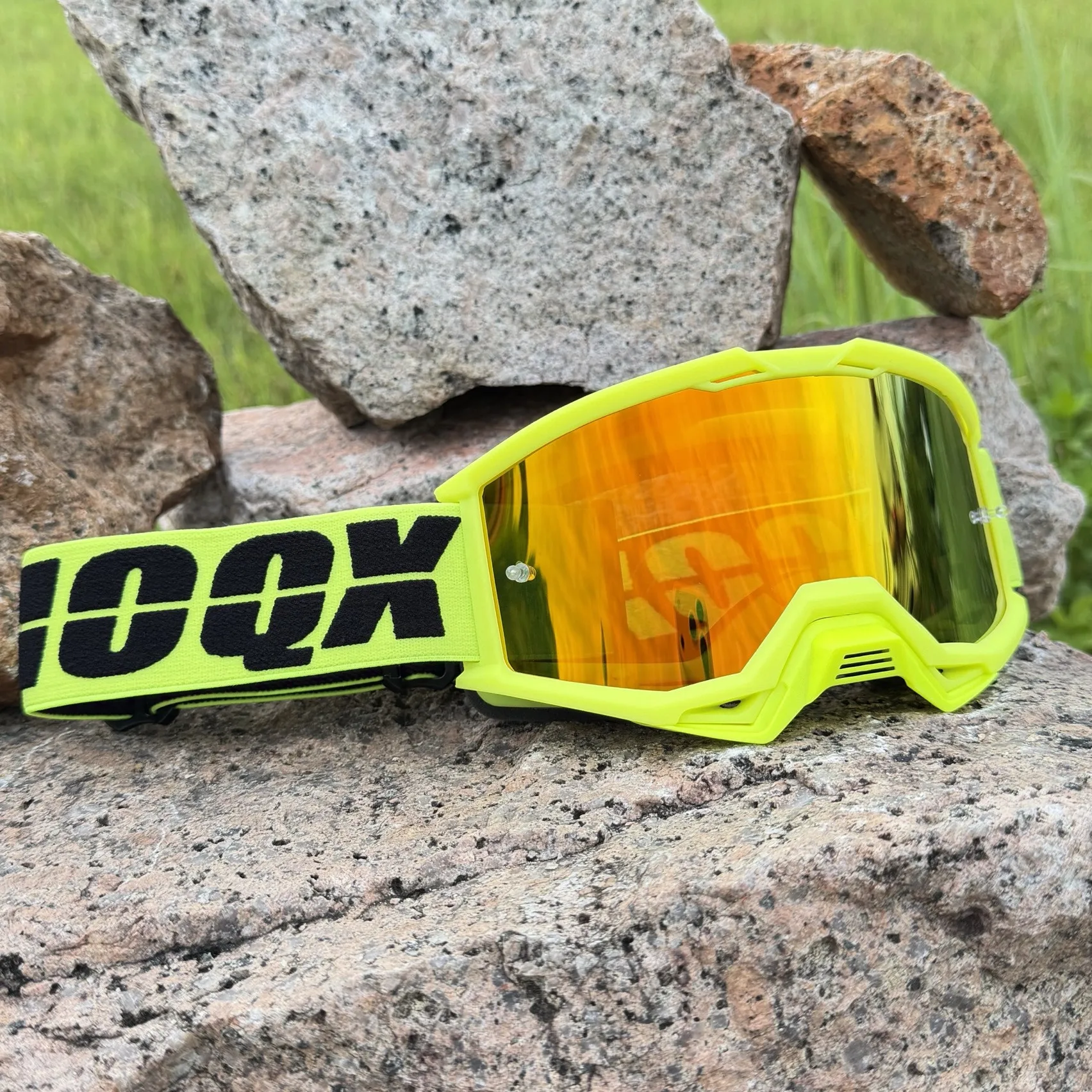 Outdoor Motorcycle Goggles Cycling MX Off-Road Ski Sport ATV Dirt Bike Racing Glasses, HD Lenses
