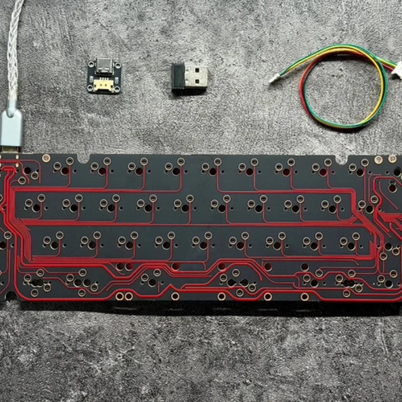 

LH40 печатная плата клавиатуры, трехрежимная индивидуальная горячая замена без прорези, RGB, 40% раскладка печатной платы для игровой механической клавиатуры, аксессуары VIA