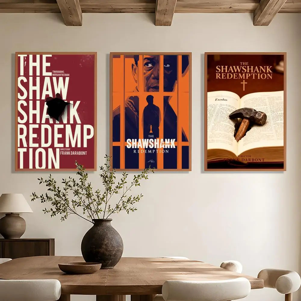 Classic Movie T-Shawshank Redemption Poster Wall Art Poster HD Waterproof PP Print Bedroom Living Room Office Decor Gift